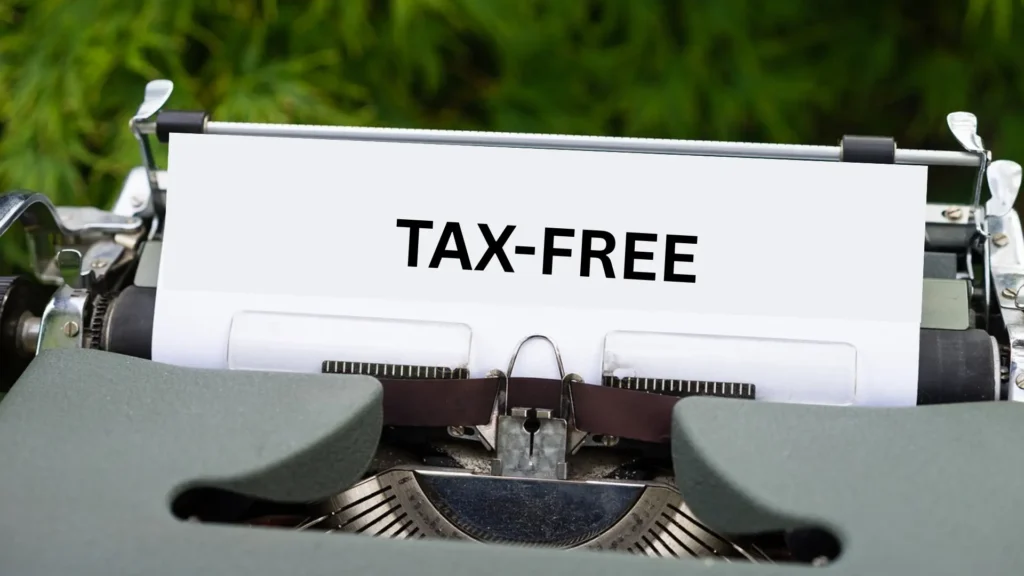 Psychotherapy is now tax free message displayed on paper in a typewriter, highlighting tax free mental health services.